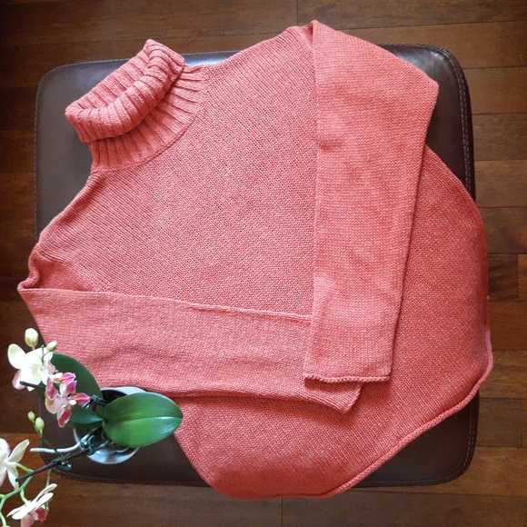 Eileen Fisher Italian Yarn Textured Knit Turtleneck Sweater - Picture 2 of 12